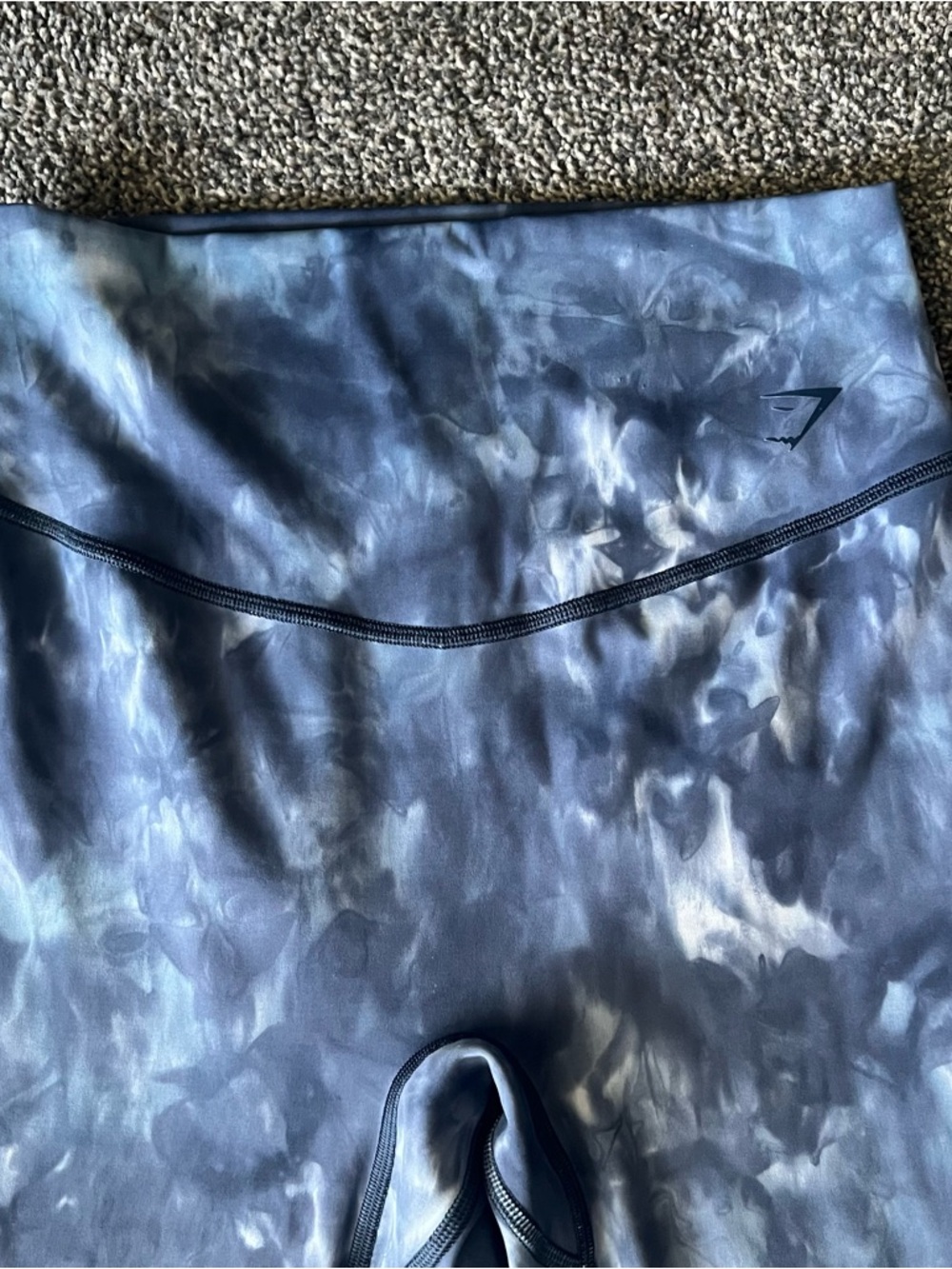 Gymshark Lakeside Blue Tye Dye Leggings - Picture 2 of 4